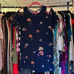 Exposed shoulder dress